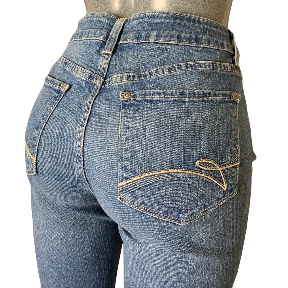 NYDJ Straight Leg Womens Jeans Tag 10 Blue Mid-Rise Medium Wash W28xL32 Denim